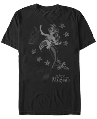 Disney Men's Little Mermaid Ariel Sebastian Under the Sea, Short Sleeve T-Shirt