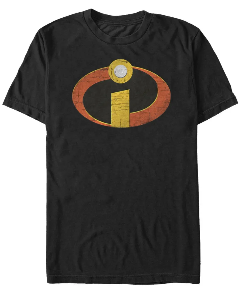 Disney Pixar Men's Incredibles Distressed Emblem, Short Sleeve T-Shirt