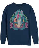 Disney Men's Lion King Geometric Rafiki, Crewneck Fleece