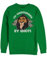 Disney Men's Lion King Scar Surrounded by Idiots, Crewneck Fleece