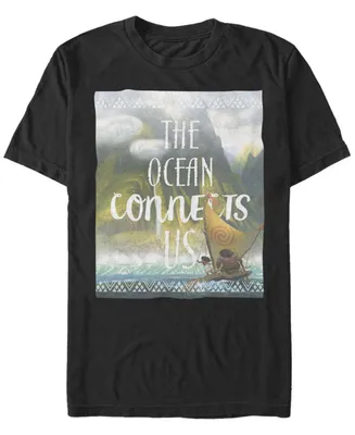 Disney Men's Moana the Ocean Connects Us, Short Sleeve T-Shirt