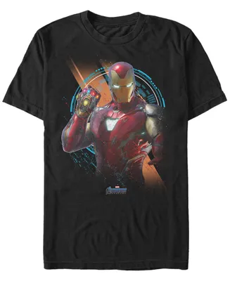 Marvel Men's Avengers Endgame Iron Man Gauntlet Portrait, Short Sleeve T-shirt
