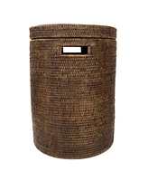 Artifacts Rattan Round Hamper with Lid and Cloth Liner