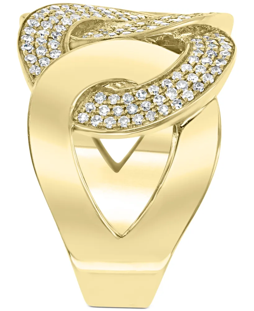 Effy Diamond Interlocking Chain Link Statement Ring (1/2 ct. t.w.) in 14k Gold