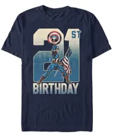 Fifth Sun Men's Marvel Captain America 21st Birthday Short Sleeve T-Shirt