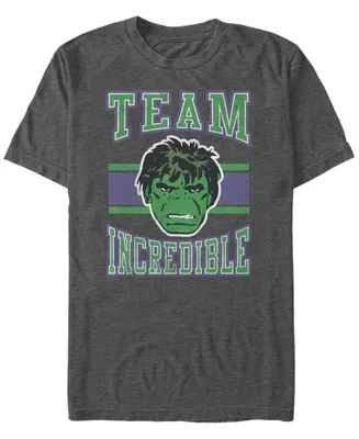 Marvel Men's Classic Hulk Team Incredible Collegiate, Short Sleeve T-Shirt