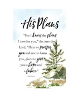 Dexsa His Plans for I Know Woodland Grace Series Wood Plaque with Easel, 6" x 9"