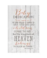 Dexsa Baby Dedication New Horizons Wood Plaque with Easel, 6" x 9"