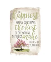 Dexsa the Happiest People New Horizon Wood Plaque with Easel, 6" x 9"