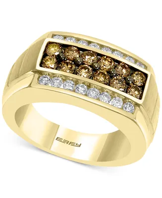 Effy Men's Multi-Color Diamond Ring (1-3/8 ct. t.w.) 14k Gold