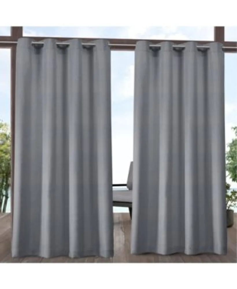 Exclusive Home Biscayne Indoor Outdoor Grommet Top Curtain Panel Pair