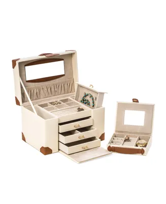 Bey-Berk 4 Level Multi Compartment Jewelry Box