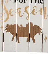 Glitzhome Wooden Nativity Wall Decor