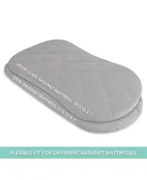 Ely's & Co. Water Resistant Quilted Hourglass Bassinet Sheet with Heat Protection