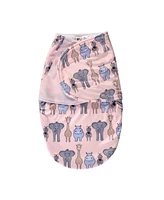 Hudson Baby Baby Girls Plush Swaddle Wrap, Pink Safari, 0-3 Months