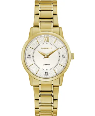 Caravelle Women's Gold-Tone Stainless Steel Bracelet Watch 30mm