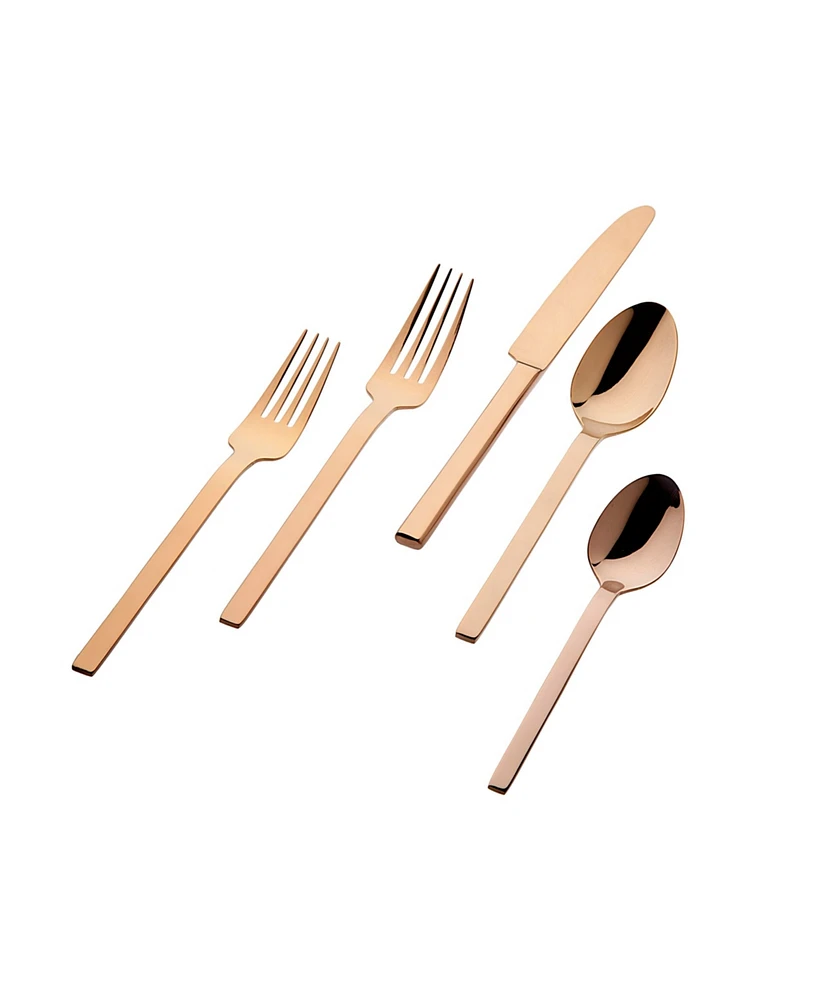 Godinger 18/0 Atlas Mirror Copper 20-pc Flatware Set, Service for 4