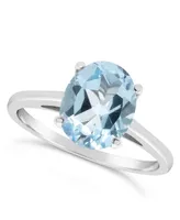 Sky Blue Topaz (3 ct. t.w.) Ring Sterling Silver. Also Available Rose Quartz (2-1/4