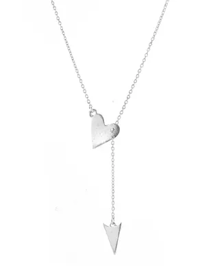 Adornia Heart Arrow Lariat Necklace