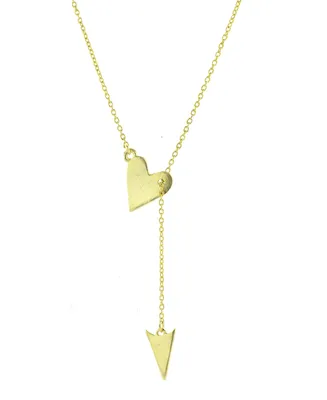 Adornia Heart Arrow Lariat Necklace
