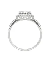 Moissanite Cushion Engagement Ring 1-3/4 ct. t.w. Diamond Equivalent 14k White Gold