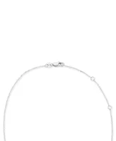 Cultured Freshwater Pearl (7 mm) Diamond Accent Necklace in Sterling Silver