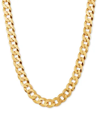 Curb Link 24" Chain Necklace in 18k Gold-Plated Sterling Silver