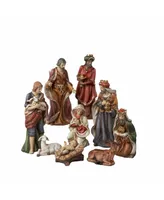 Kurt Adler 9-Inch Porcelain Nativity Figures Tablepiece Set of 9