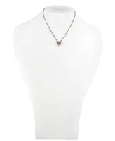 Amethyst (2-1/3 ct. t.w.) & White Topaz (1/3 ct. t.w.) Heart 17" Pendant Necklace in 14k Rose Vermeil over Sterling Silver