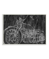 Stupell Industries Monotone Black and White Motorcycle Sketch Wall Plaque Art, 13" L x 19" H