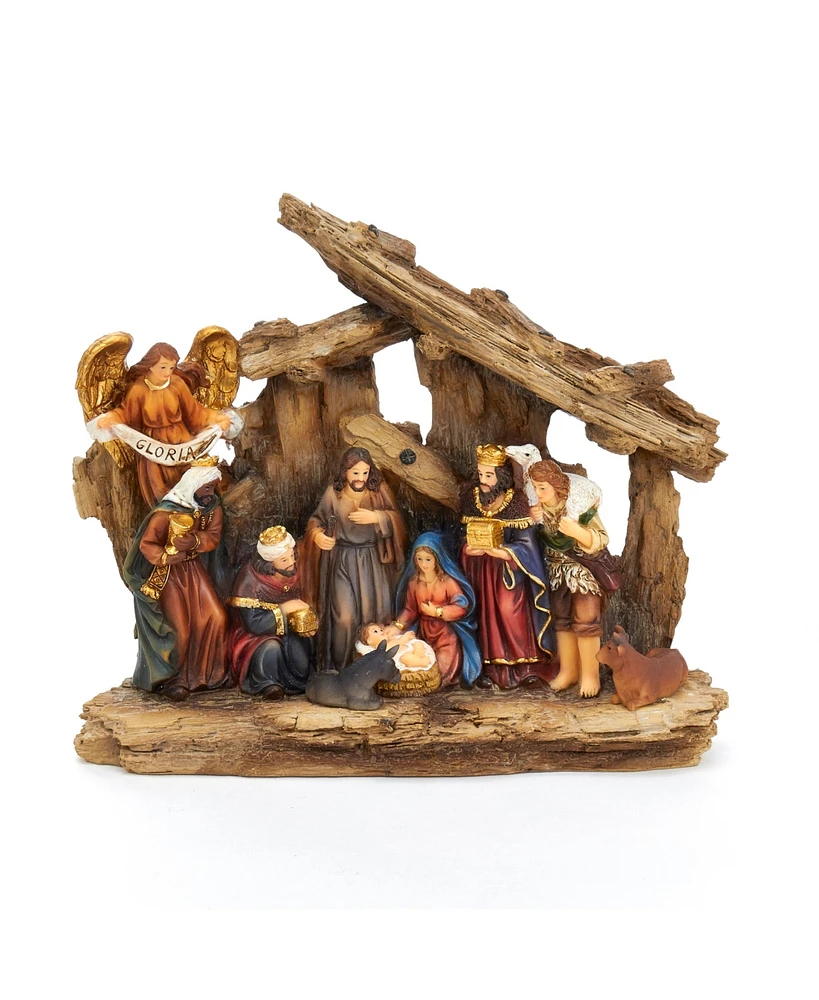 Kurt Adler 7-Inch Resin Nativity Table Piece, 11 Piece Set