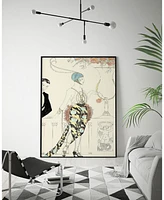 Giant Art 32" x 24" Arte Deco Fashion Ii Art Block Framed Canvas