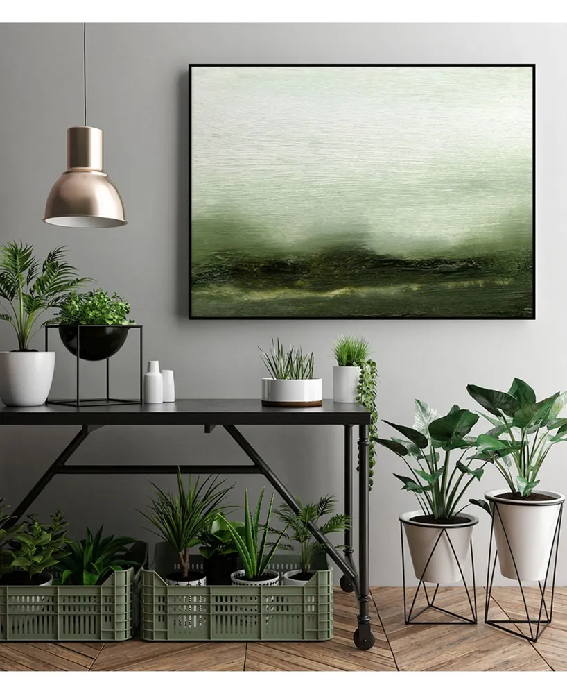 Giant Art 40" x 30" Verdant Iii Art Block Framed Canvas