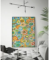 Giant Art 40" x 30" Overlapping Ovals I Art Block Framed Canvas