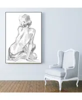 Giant Art 20" x 16" Sitting Pose Ii Art Block Framed Canvas