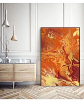Giant Art 14" x 11" Nomadic Blaze Iii Art Block Framed Canvas