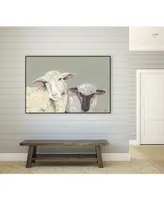 Giant Art 40" x 30" Sweet Lambs I Art Block Framed Canvas