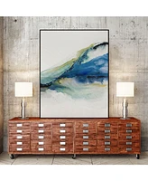 Giant Art 40" x 30" Abstract Terrain Iv Art Block Framed Canvas