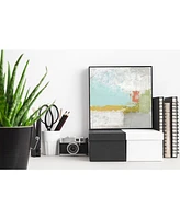 Giant Art 30" x 30" Coastal Quadrant Ii Art Block Framed Canvas