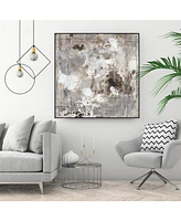 Giant Art 20" x 20" Neutral Jostle I Art Block Framed Canvas