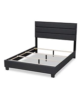 Ansa Fabric Headboard Platform Queen Bed