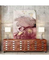 Giant Art 20" x 16" Ocean Splash I Crimson Version Museum Mounted Canvas Print