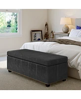 Kingsley Transitional Rectangle Large Storage Ottoman