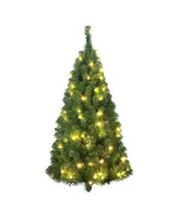 Kurt Adler 4-Foot Pre-Lit Norway Pine Led Wall Tree