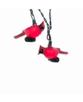 Kurt Adler 10-Light Plastic Red Cardinal Light Set