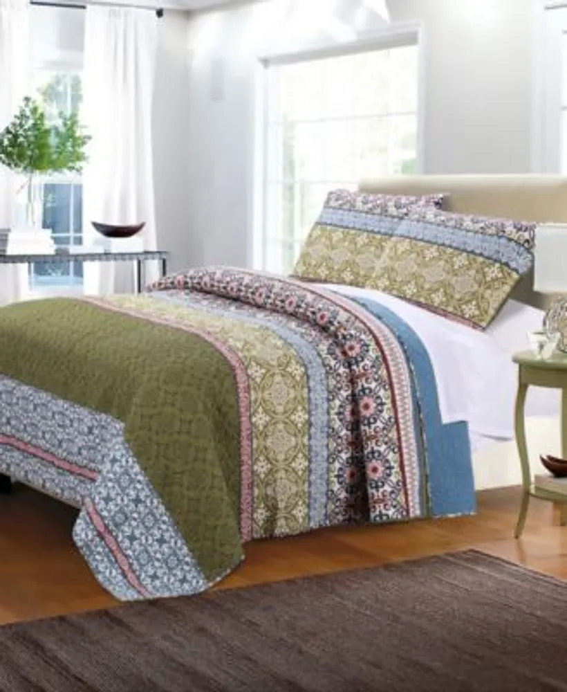 Greenland Home Fashions Shangri La Quilt Set 3 Piece