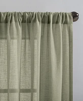 Crushed Texture Anti-Dust Sheer Linen Blend Curtain Panel
