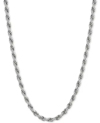 Rope Link 18" Chain Necklace in Sterling Silver