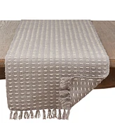 Saro Lifestyle Dashed Woven Long Table Runner