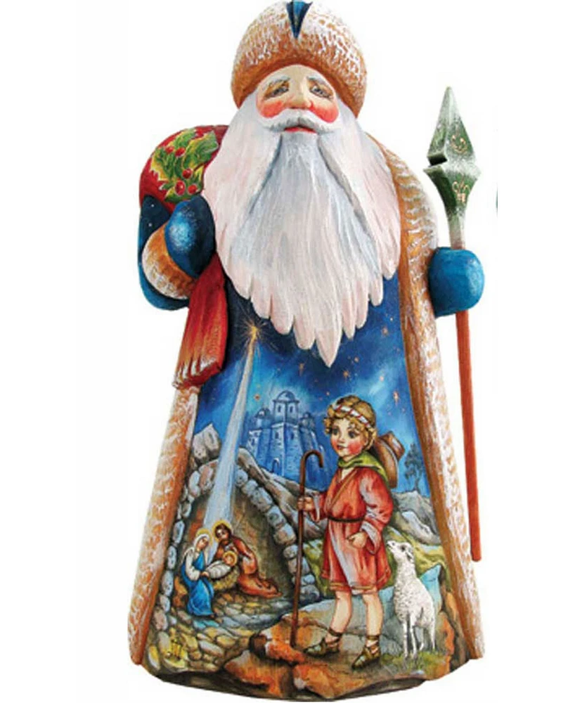 G.DeBrekht Woodcarved Santa Special Edition Santa In Crate Figurine